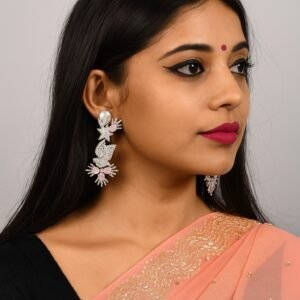 Rose Spark Statement Earrings
