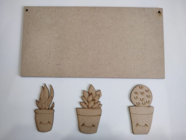 MDF Snake Plant, Aloe Vera and Cactus - Image 4