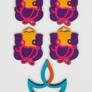 MDF Ganesha Cutouts with Diya