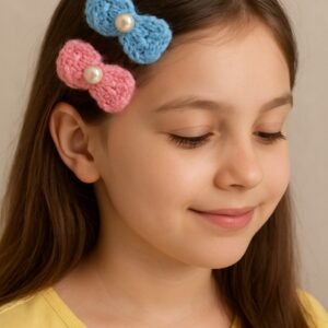 Handmade crochet Woolen Girl Hair Clip