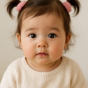 Handmade Woolen Hair Tie for Baby & Toddler Girls