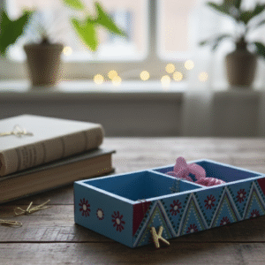 Hand-Painted Wooden Utility Box
